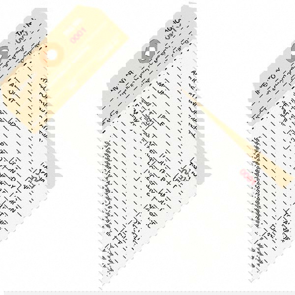 Blank Tag: 6-1/4'' High, Manila & White, Synthetic Paper